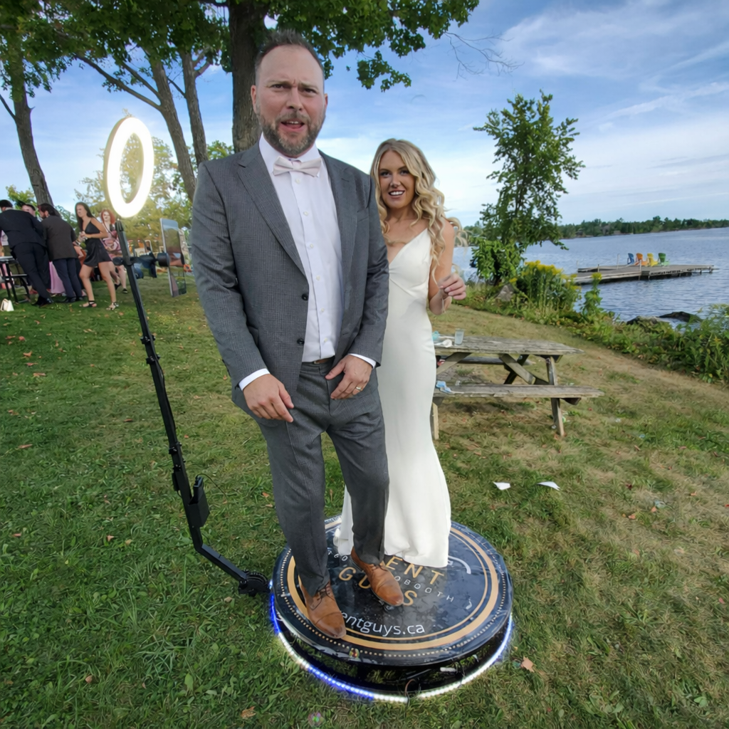360 Photo Booth moment at a wedding
