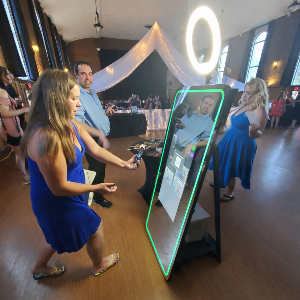 Guests using the Magic Mirror V2