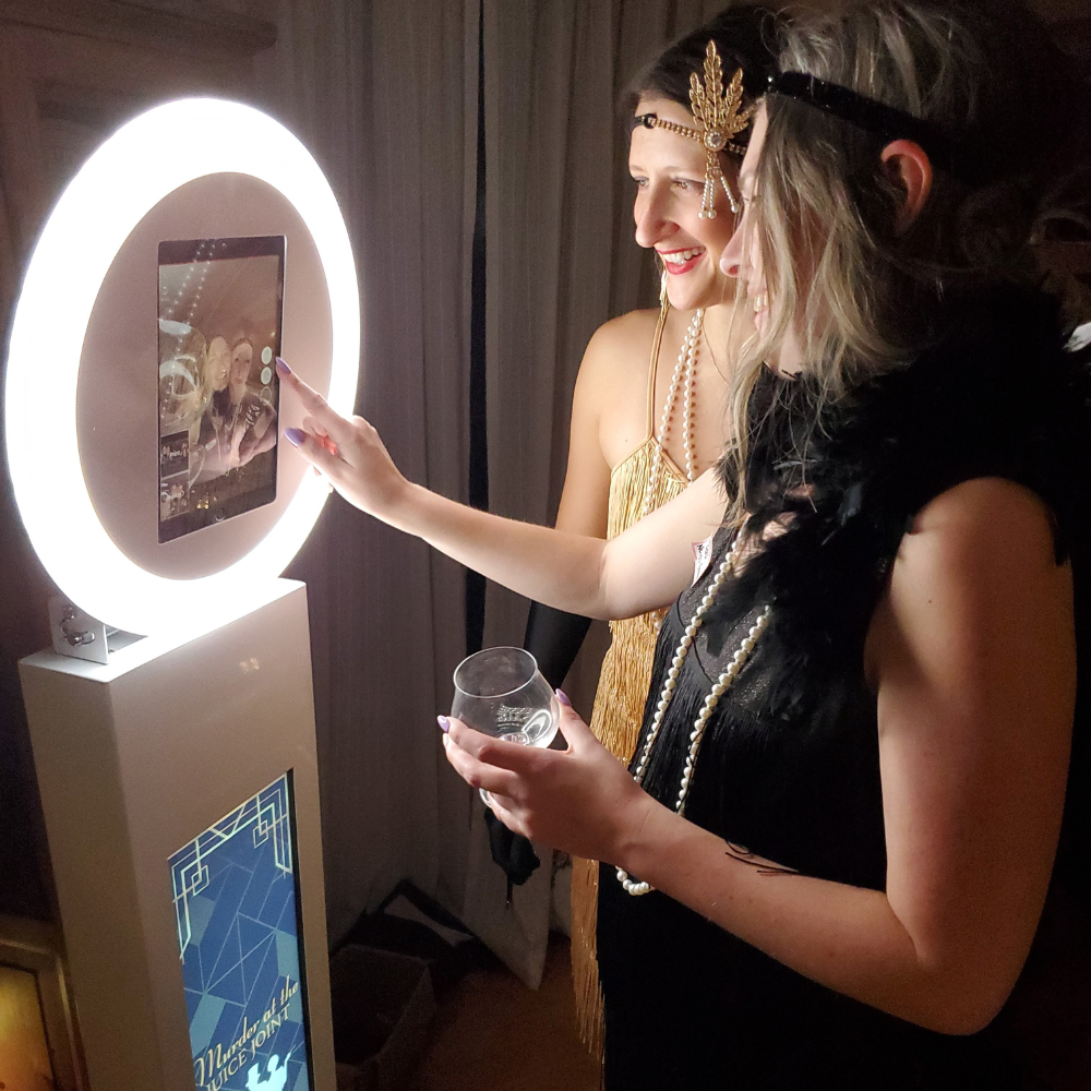 iPad Tower photo booth at an event