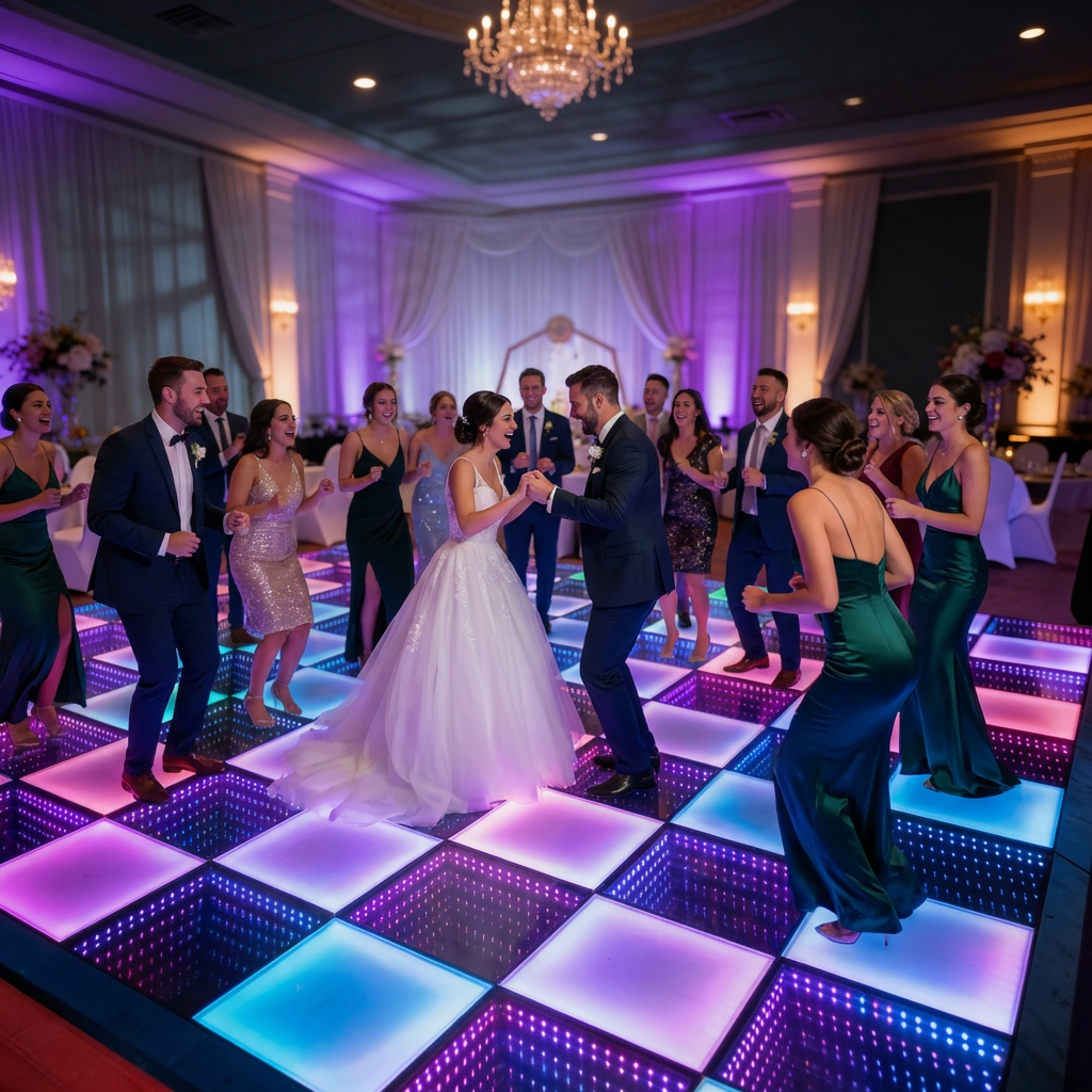 LED dance floor rental for weddings in Peterborough